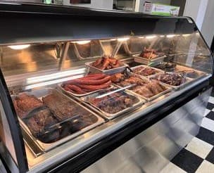 The meat case at the front counter